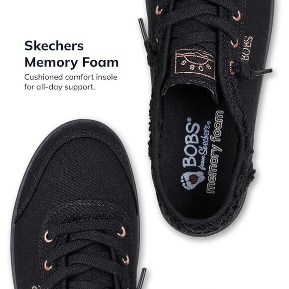 Skechers Women's Bobs B Cute Sneaker - Memory Foam, Flexible Outsole Sz 7 - Picture 3 of 7